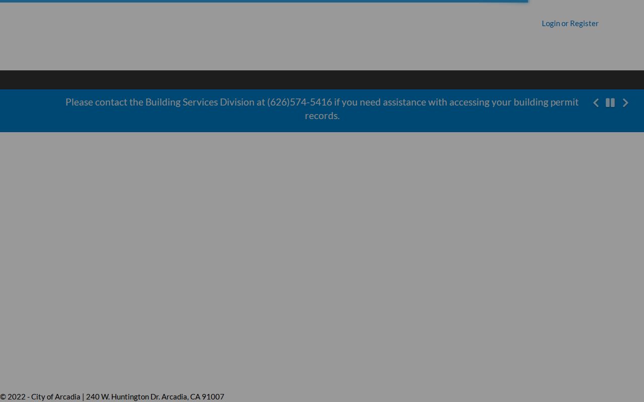 Arcadia people directories EDGE permit portal search screen