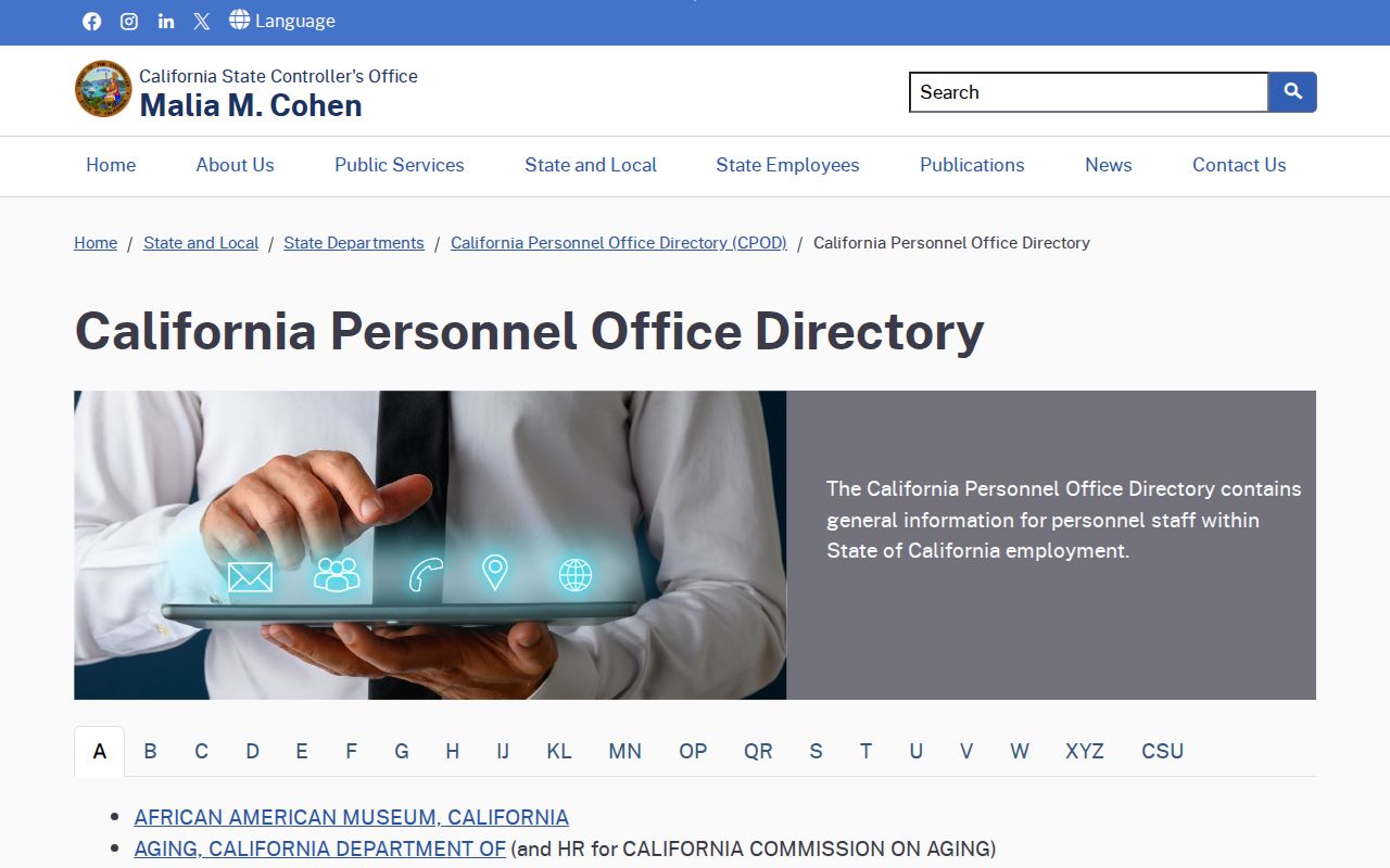 Arcadia people directories California Personnel Office Directory