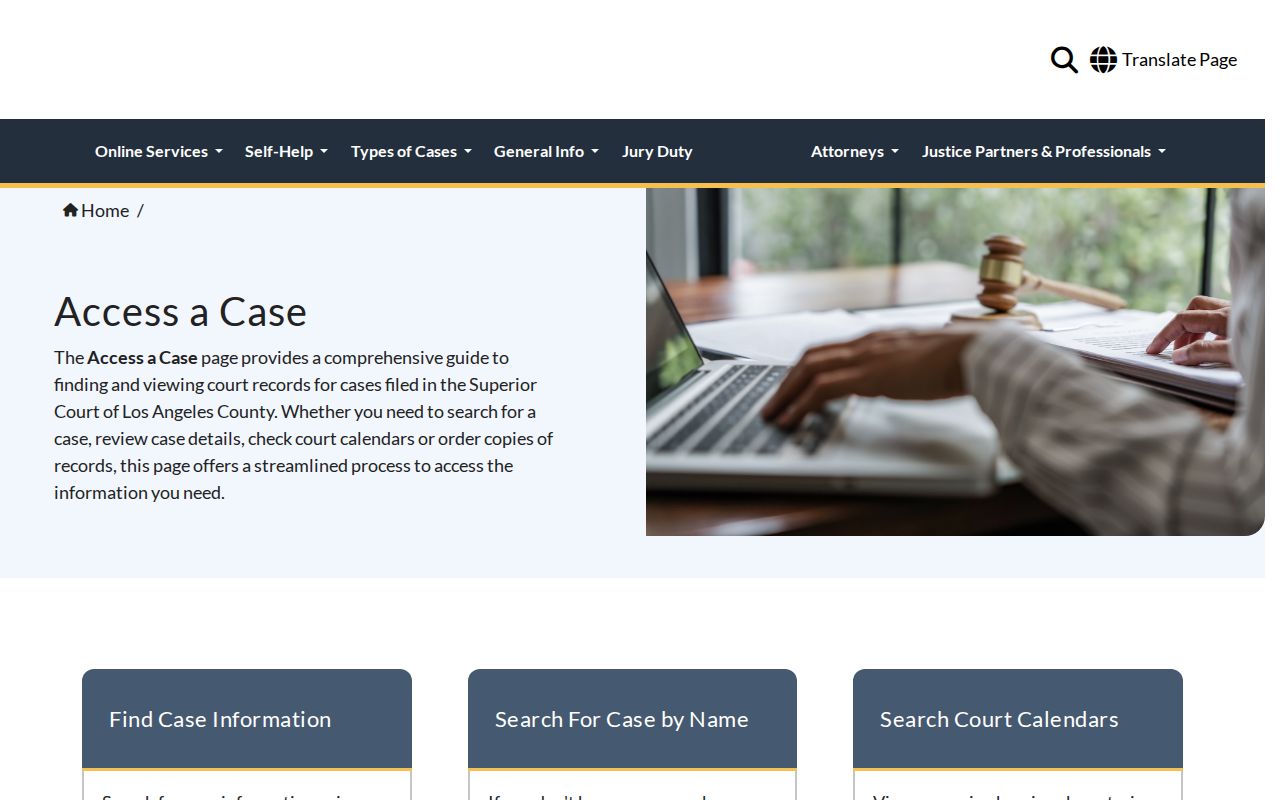Arcadia public records LA Superior Court access case hub