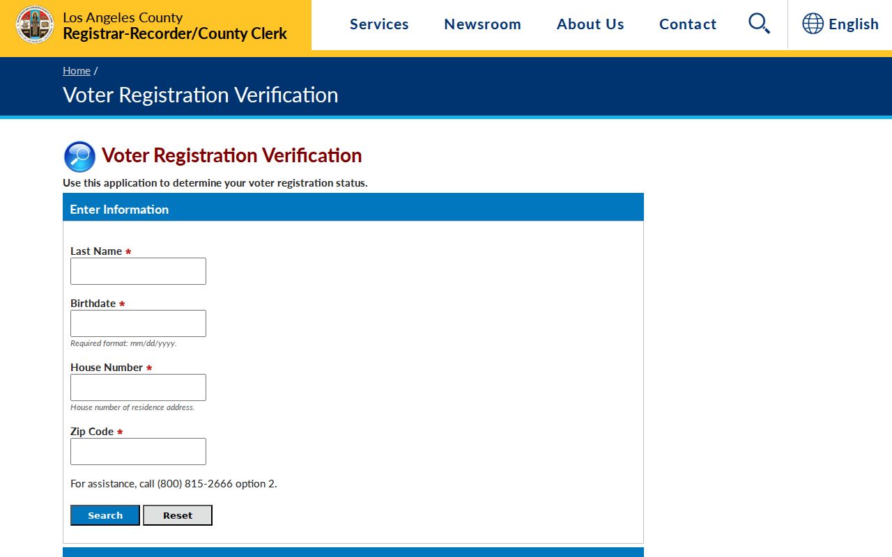 Arcadia voter registration records LA County verification tool